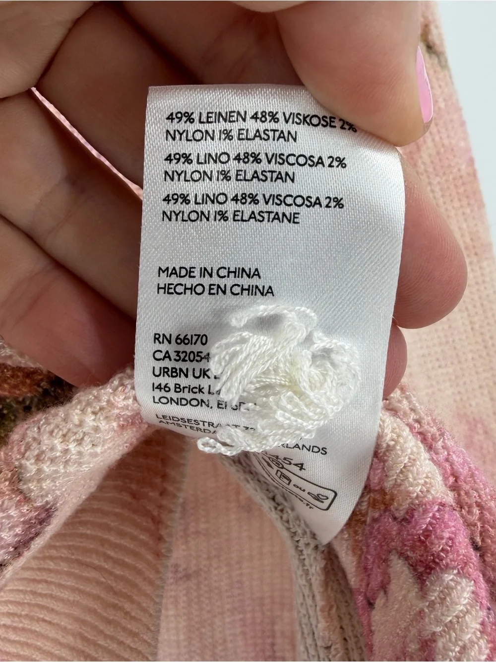 Anthropologie The Dreamer Printed V-Neck Floral Linen Blend Sweater S - Picture 5 of 6